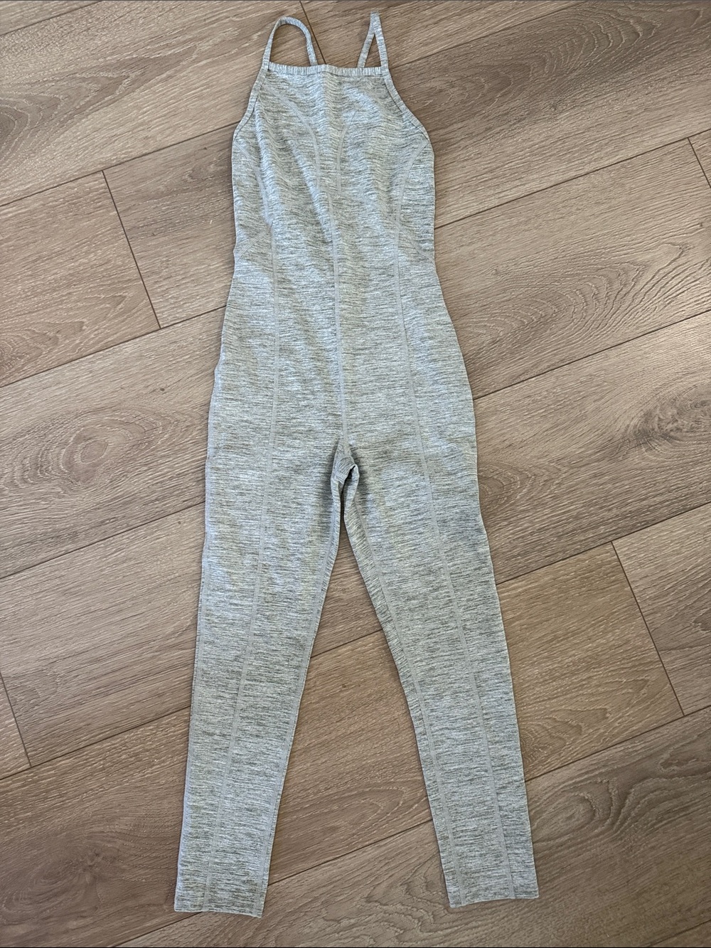 Free People Movement Gray Cream Jumpsuit XS used once